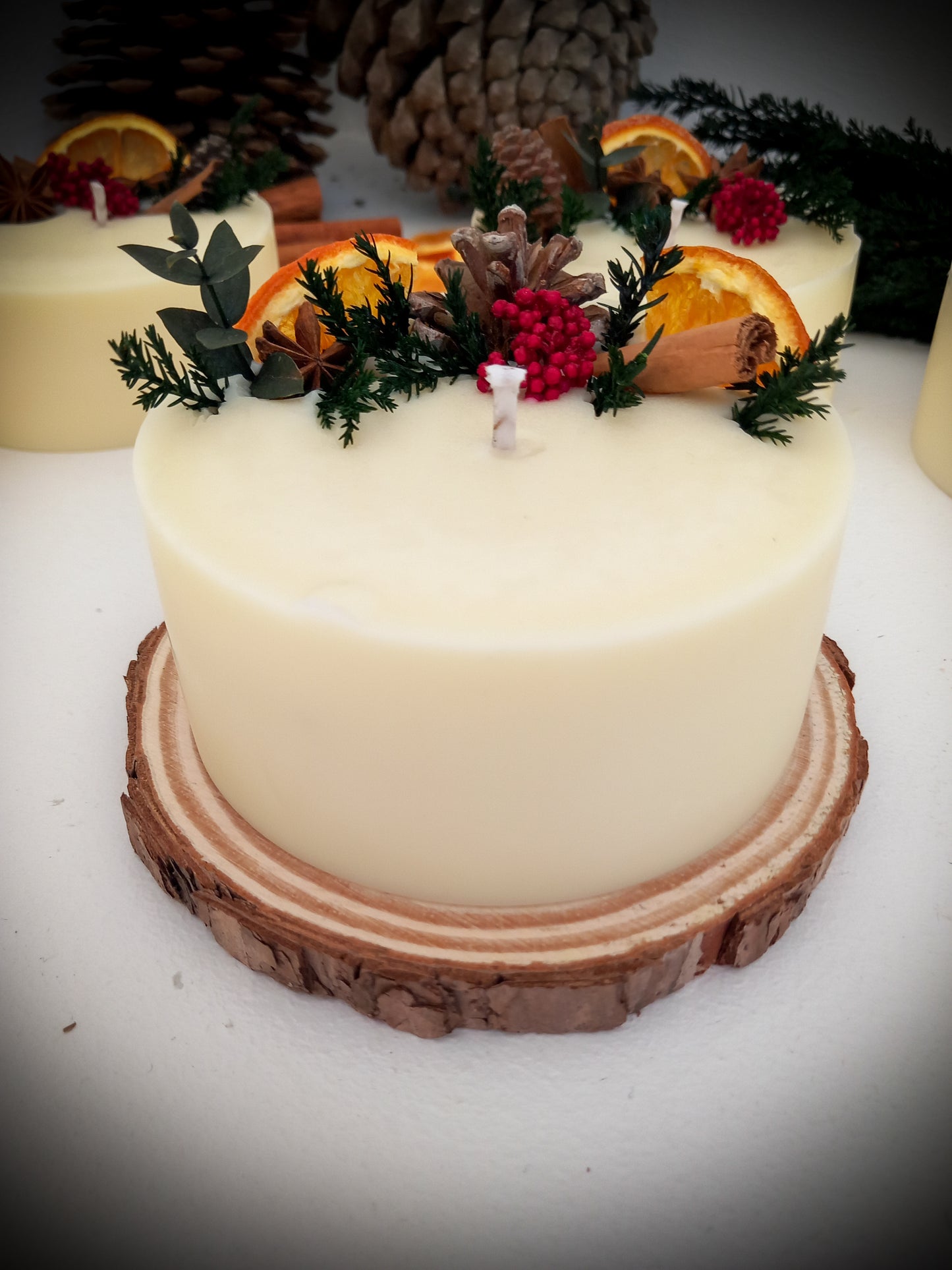 VELA AROMÁTICA ARTESANA  "NARANJA & CANELA"