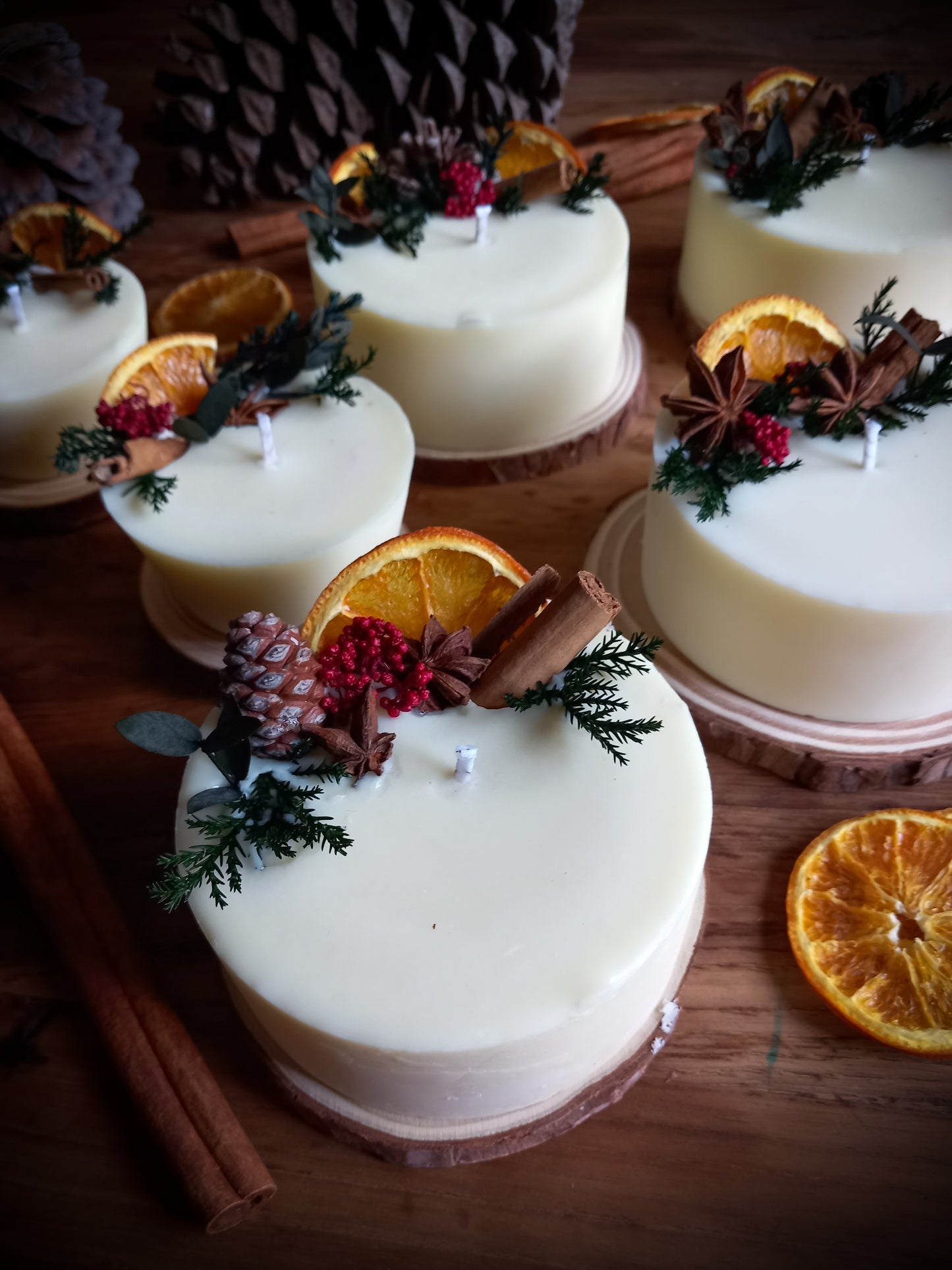 VELA AROMÁTICA ARTESANA  "NARANJA & CANELA"