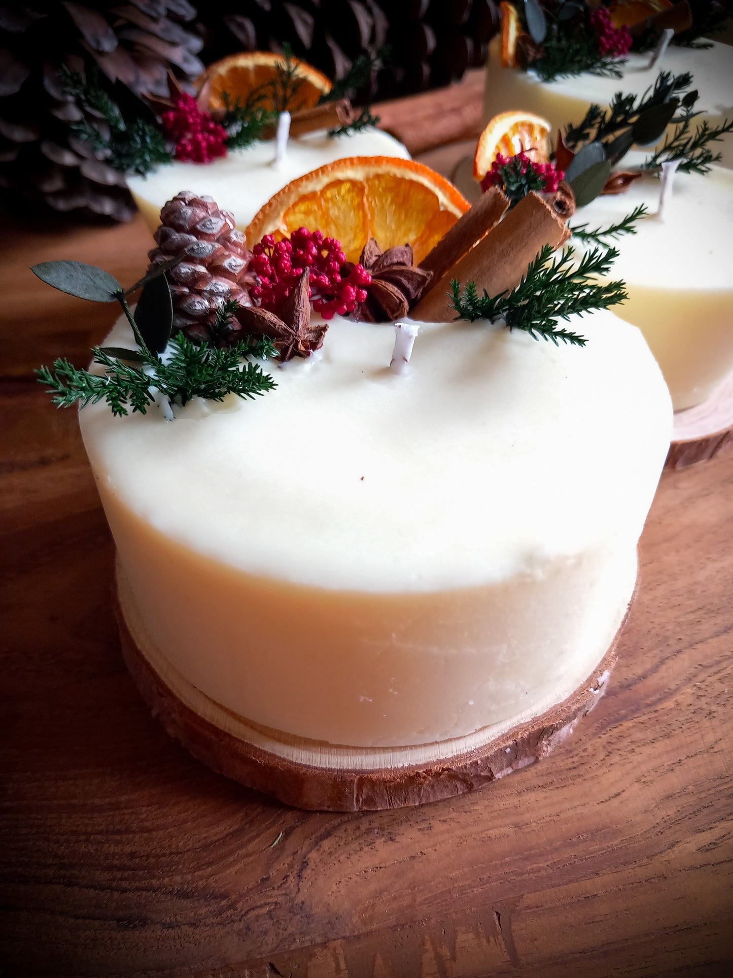 VELA AROMÁTICA ARTESANA  "NARANJA & CANELA"