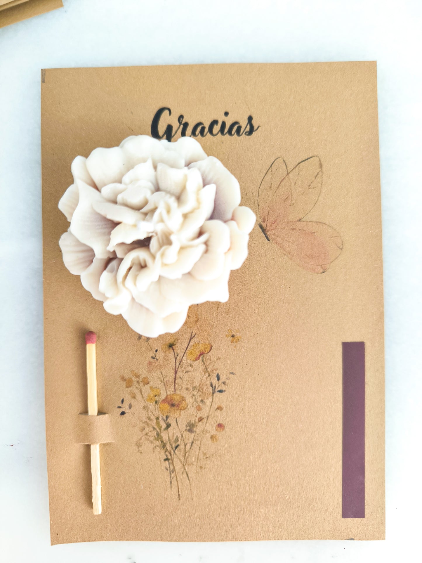 TARJETA VELA "GRACIAS" - COLOR